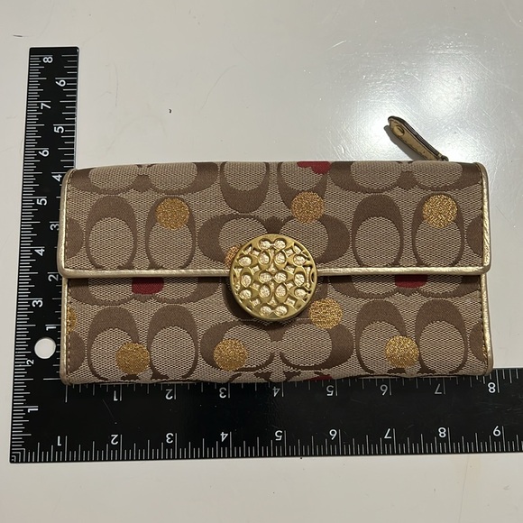 Coach Signature Clutch Wallet - Brown and Gold - Picture 16 of 16